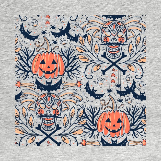 Halloween Orange Pattern by HeavenlyTrashy